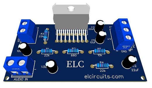 Fig. 1 - Printed Circuit Board Amplifier 100W with TDA7294