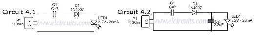 Fig. 6 - Wire LED in 110v or 220V Circuit 4 - ELC