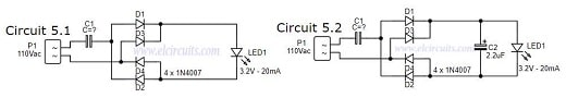 Fig. 7 - Wire LED in 110v or 220V Circuit 5 - ELC