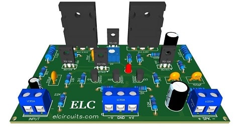 PCB 140W Class AB Amplifier using MJL4281A and MJL4302A transistors